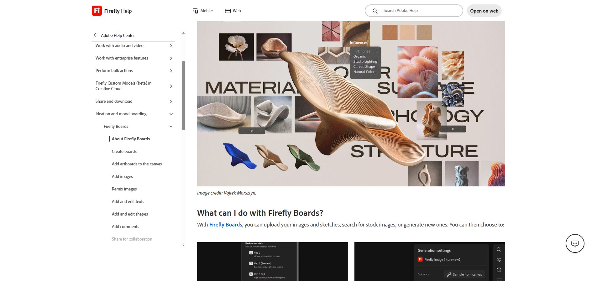 Adobe Firefly Boards 사용법: 무드보드에서 이미지·영상 아이디어를 검토하는 과정 공식 화면 캡처 2