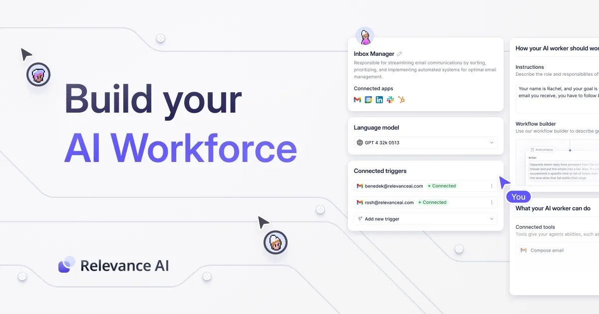 AI 자동화 에이전트 비교 분석: Zapier Agents, Lindy, Relevance AI - Relevance AI 공식 이미지