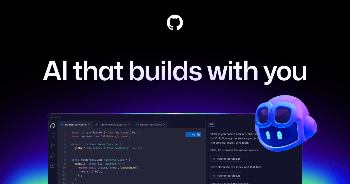 AI 코딩 IDE 비교 분석: Cursor, Windsurf, GitHub Copilot 선택 기준 - GitHub Copilot 공식 이미지
