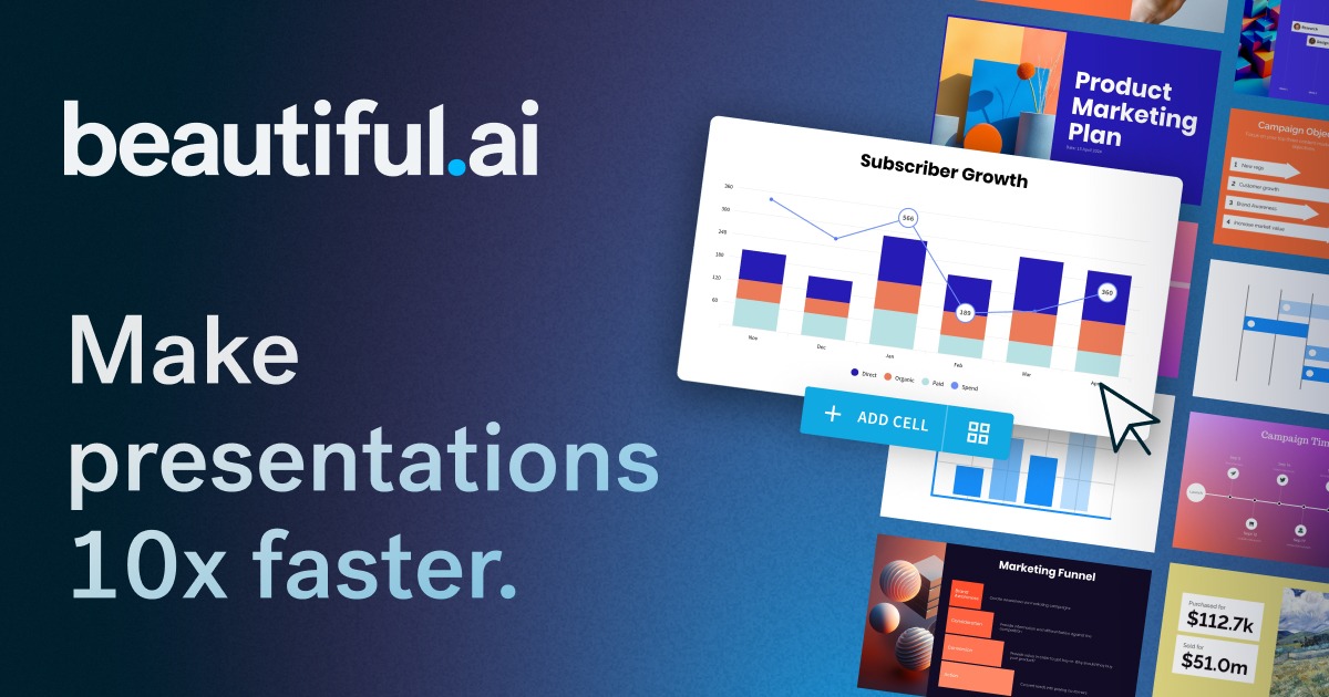 AI 프레젠테이션 도구 비교: Gamma와 Beautiful.ai를 선택하는 기준 - Beautiful.ai 공식 이미지