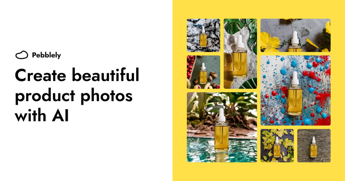AI 제품 사진 도구 비교 분석: Photoroom, Pebblely, Flair.ai 사용 기준 - Pebblely 공식 이미지