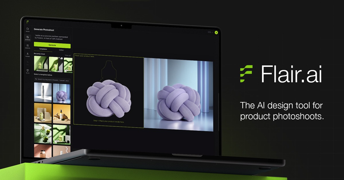AI 제품 사진 도구 비교 분석: Photoroom, Pebblely, Flair.ai 사용 기준 - Flair.ai 공식 이미지