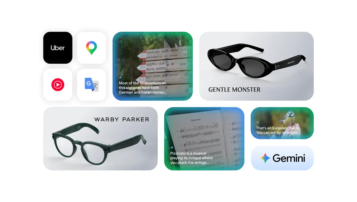 Google Android XR 지능형 안경 공식 이미지