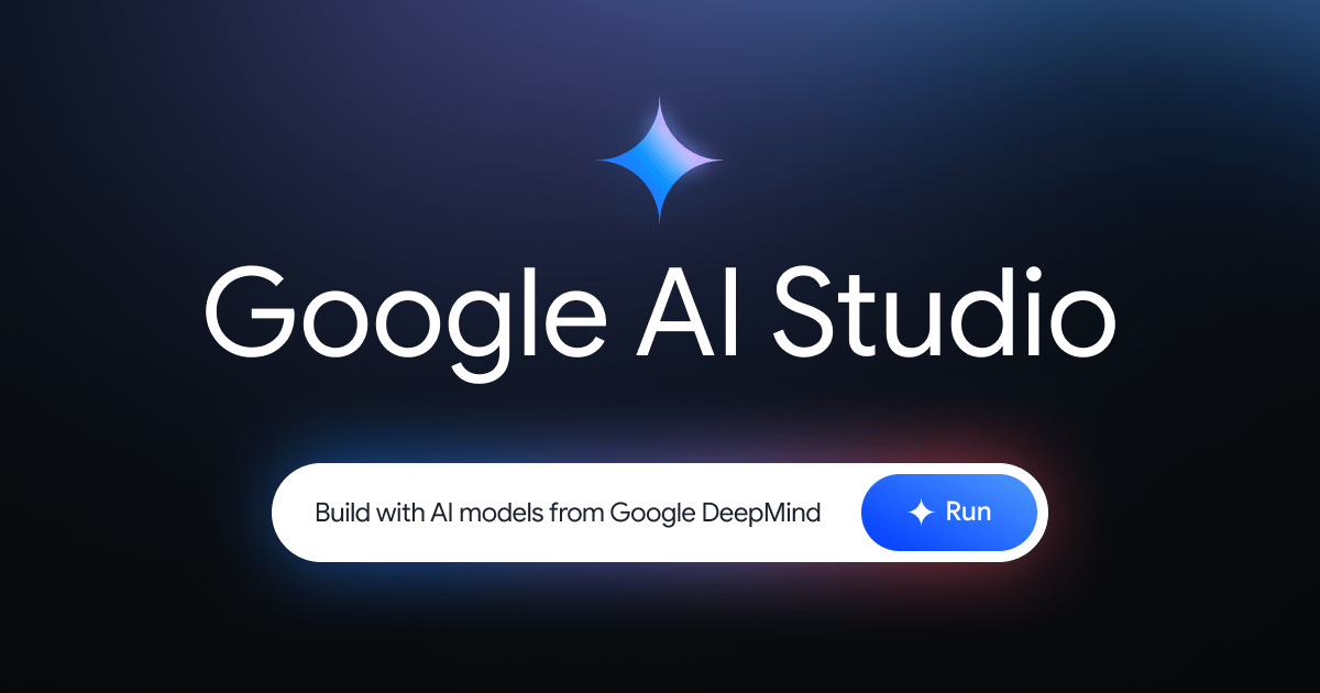 Google AI Studio 공식 소개 이미지