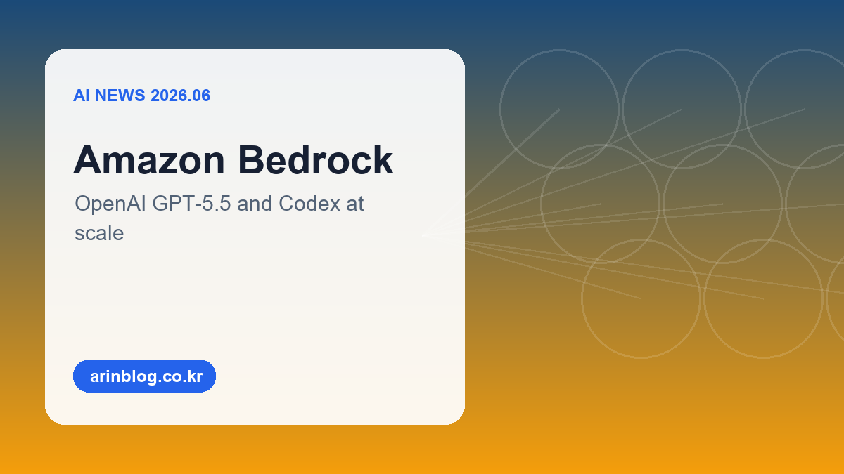 Amazon Bedrock에서 OpenAI 모델을 운영하는 흐름을 표현한 추상 이미지